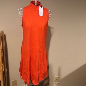 NWT Loveriche trapeze orange dress L